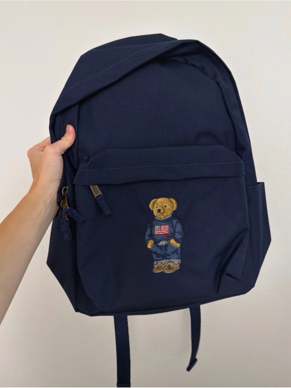 U.S. Polo Assn. Navy Backpack with Embroidered Bear